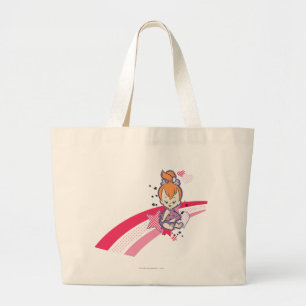 PEBBLES™ auf rosa Regenbogen Jumbo Stoffbeutel