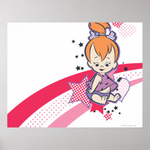 PEBBLES™ auf rosa Regenbogen Poster