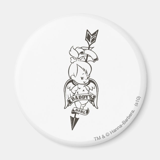 PEBBLES™ Daddy's Girl B&W Magnet (Vorne)