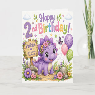 Pebbles Dino-Mite 2. Geburtstag Karte
