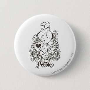 PEBBLES™ Heartbreaker B&W Button
