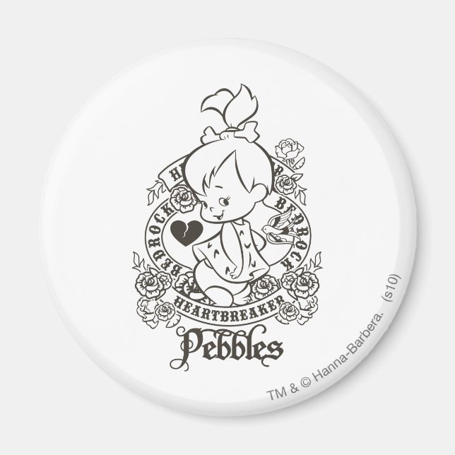 PEBBLES™ Heartbreaker B&W Magnet (Vorne)