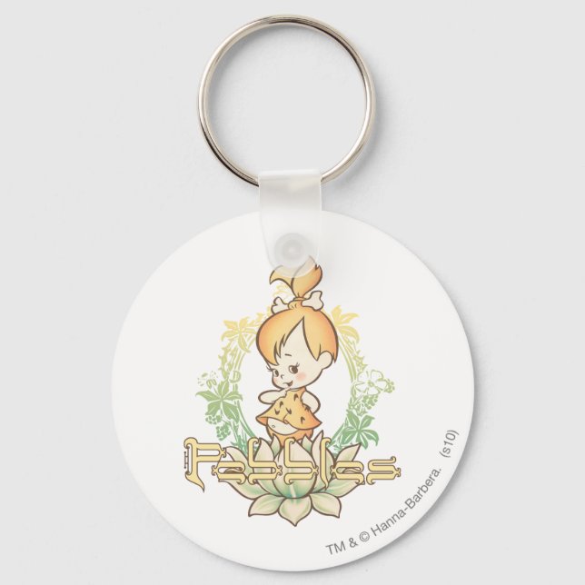 PEBBLES™ in Lotus-Blume Schlüsselanhänger (Vorderseite)