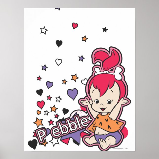 PEBBLES™ Lila Herz Poster (Vorne)