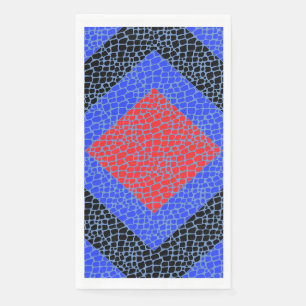 Pebbles Muster 01.Red.Blue.UPD LBlue BG Serviette