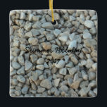 Pebbles on Beach Stone Photography Keramikornament<br><div class="desc">Pebbles on Beach Stone Photography</div>