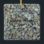 Pebbles on Beach Stone Photography Keramikornament<br><div class="desc">Pebbles on Beach Stone Photography</div>