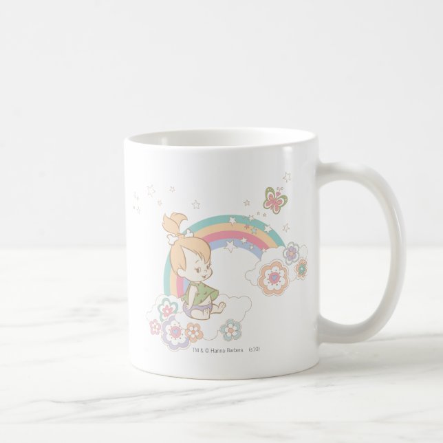 PEBBLES™ Regenbogen- und Blume-Wolken Kaffeetasse (Rechts)