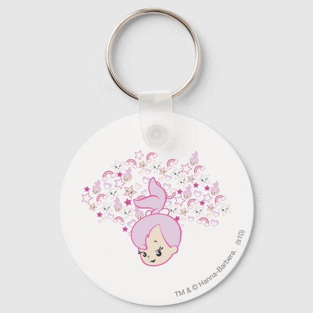 PEBBLES™ Star Print Schlüsselanhänger (Vorderseite)