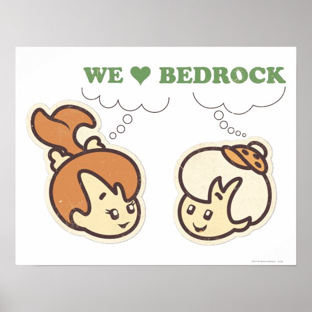 PEBBLES™ und Bam Bam Liebe Bedrock Poster (Vorne)