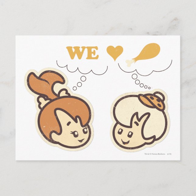 PEBBLES™ und Bam Bam Liebe Food Postkarte (Vorderseite)