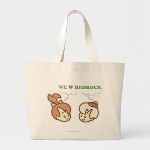PEBBLES™ und Bam-Bam-Liebe-Grundgestein Jumbo Stoffbeutel
