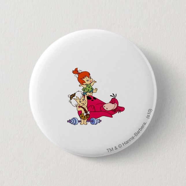 PEBBLES™ und Bam Bam und Dino Playtime Button (Vorderseite)