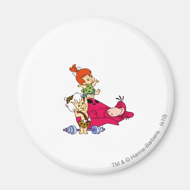PEBBLES™ und Bam Bam und Dino Playtime Magnet (Vorne)