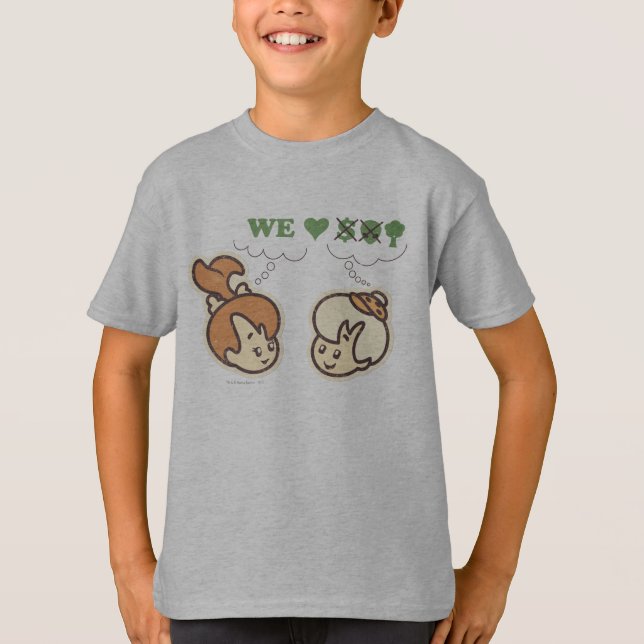 PEBBLES™ und BAMM-BAMM™ Lieben - Natur T-Shirt (Vorderseite)