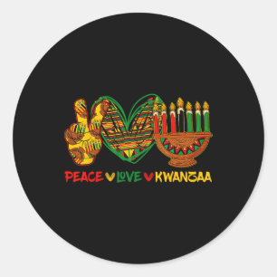 Pecae Liebe Kwanzaa Kinara Grundsätze Kerzen Pan A Runder Aufkleber