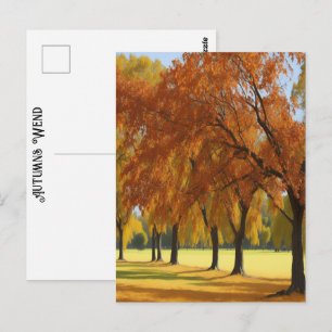 Pecan Grove Rand Schöne Herbste Zeitlose Kunst Postkarte