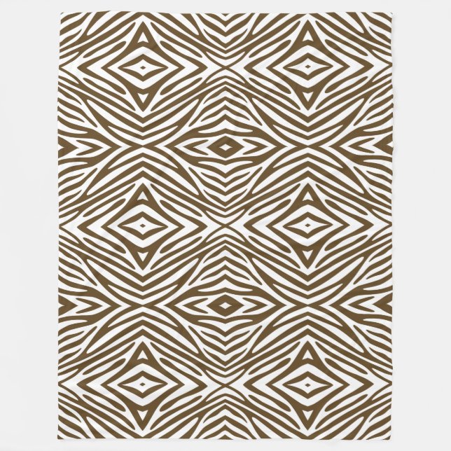 Pecan Neutral Zebra Fleecedecke (Vorderseite)