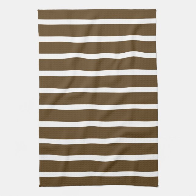 Pecan-neutrale Streifen Handtuch (Vertikal)