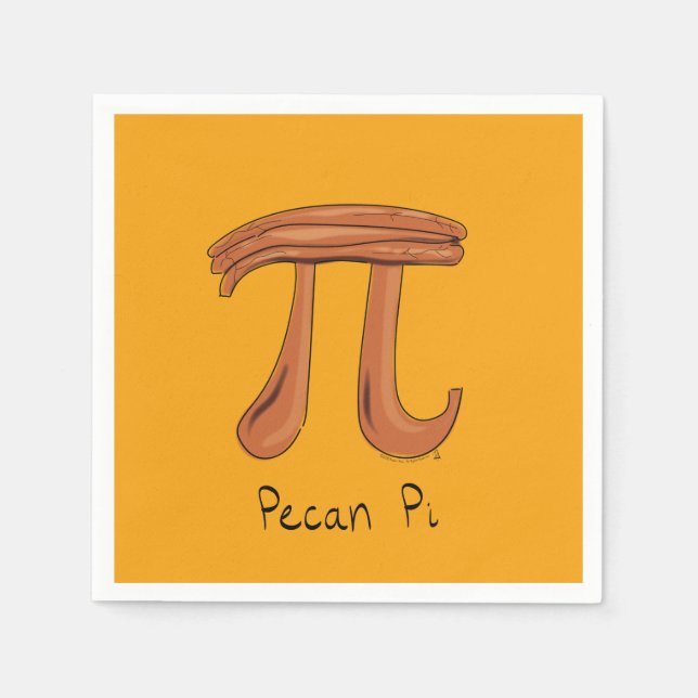 Pecan Pi Niedlich Mah Pi Day Party Napkins Serviette (Vorderseite)