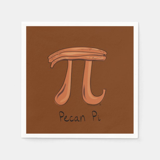 Pecan Pi Niedlich Mah Pi Day Party Napkins Serviette (Vorderseite)