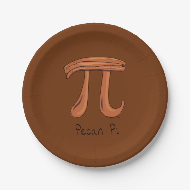 Pecan Pi Niedlich Mah Pi Day Party Teller (Vorderseite)