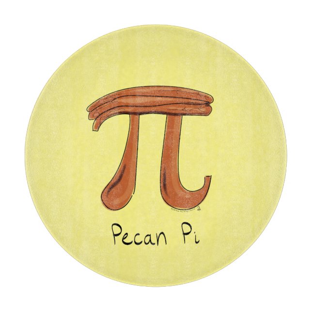 Pecan Pi Niedlich Mah Pi Day Pie Cutting Board Schneidebrett (Vorderseite)
