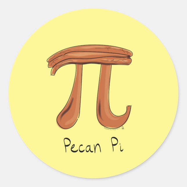 Pecan Pi Niedlich Mathematik Pi Day Stickers (Vorderseite)