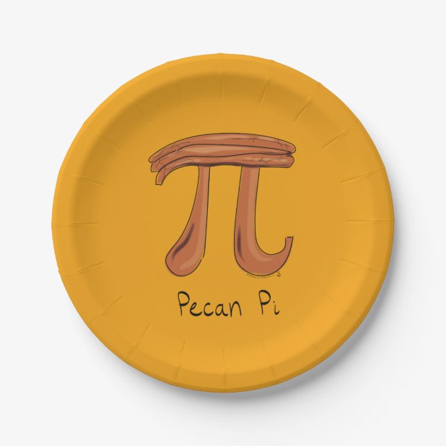 Pecan Pi Symbol Niedlich Mathe Lehrer Geschenk Pappteller (Vorderseite)