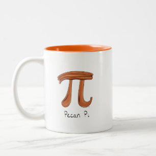 Pecan Pi Symbol Niedlich Mathe Lehrer Geschenk Zweifarbige Tasse
