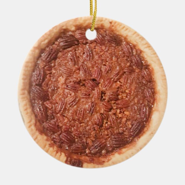 Pecan Pie Food Foto Weihnachten Keramik Ornament (Vorne)