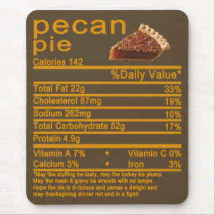 Pecan Pie Nutrition Facts Erntedank cake T-Shir Mousepad
