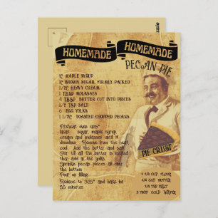 Pecan Pie Recipe   Postkarte