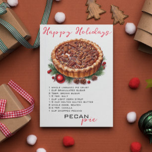 Pecan Pie Rezept Feiertagskarte