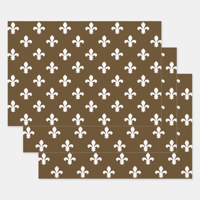 Pecan Southern Hütte Fleur de Lys Geschenkpapier Set (Set)