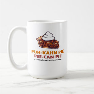 Pecannuss-Piekuchen mit Schlagsahne Kaffeetasse