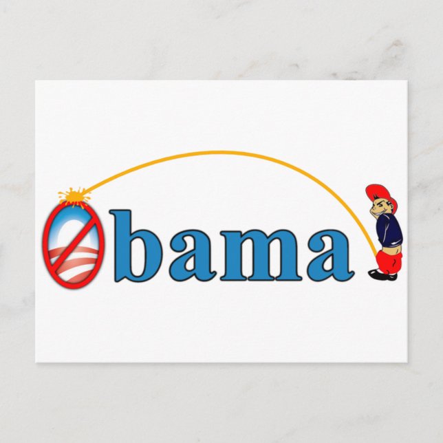 Pech auf Obama Postkarte (Vorderseite)