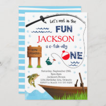 Pêche 1er anniversaire O-Fish-Ally Un Invitation