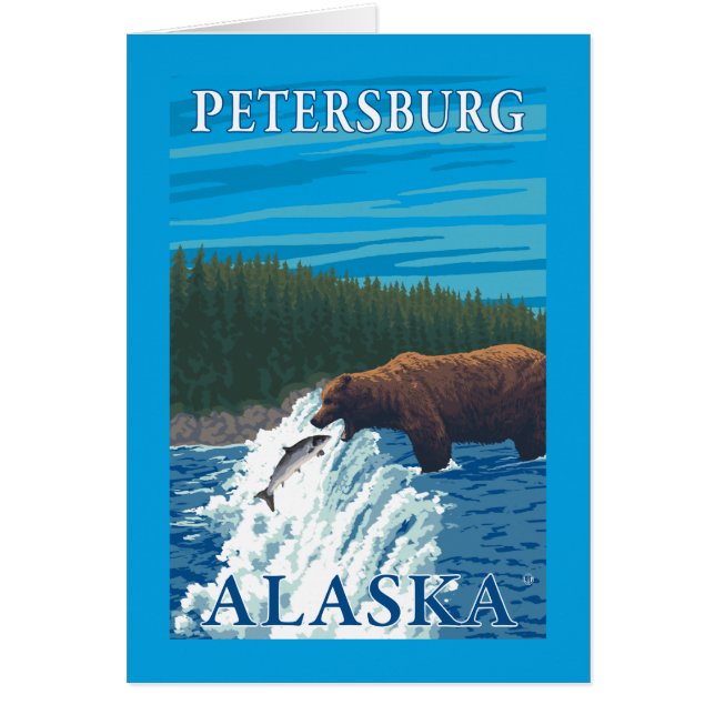 Pêche à l'ours dans la rivière - Petersburg, Alask (Devant)