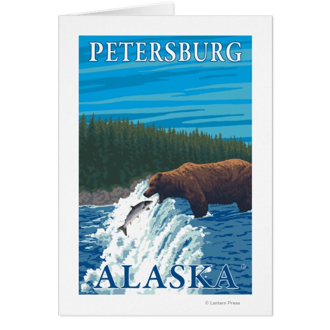 Pêche à l'ours dans la rivière - Petersburg, Alask (Devant)