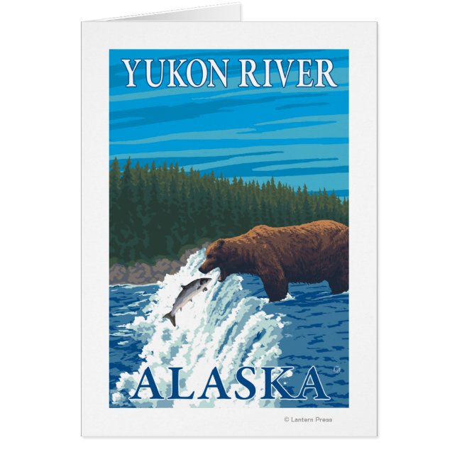 Pêche à l'ours dans la rivière - Yukon River, Alas (Devant)