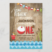 Pêche Anniversaire Invitation Bois Le grand