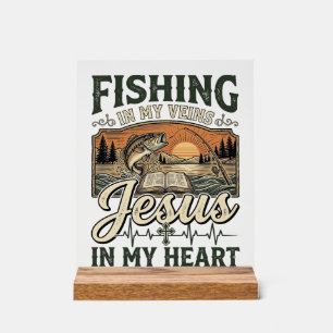 Pêche dans mes veines Jésus dans mon cœur Vintage