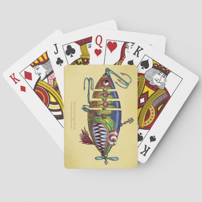Pêche des cartes de jeu d'attrait (dos)
