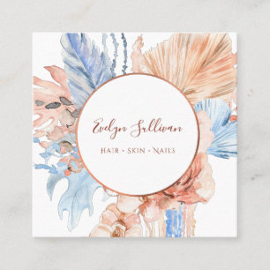 Pêche et bouquet bleu carte de visite