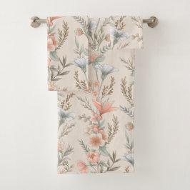 Pêche et Garland floral bleu Dusty