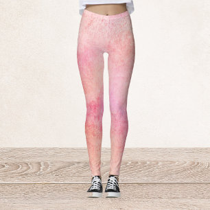 Pêche et Leggings Abstraits roses