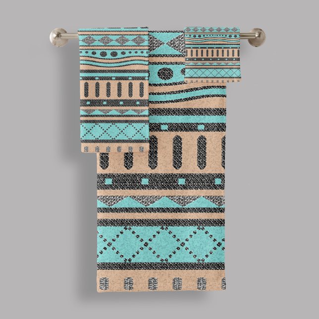 Pêche Et Motif Tribal Turquoise (Créateur téléchargé)