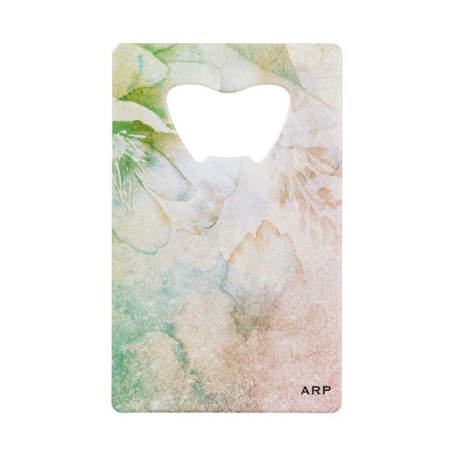 *~* Pêche florale Parties scintillant rose aquarel (Devant)