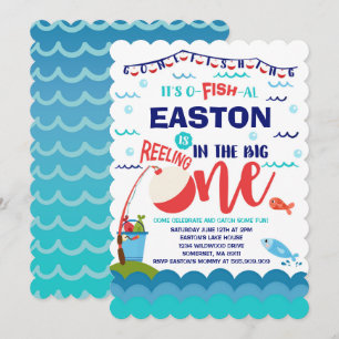 Pêche Invitation Anniversaire O-Fish-Ally Une Part